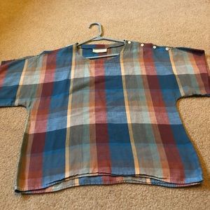 Vintage women’s plaid blouse.